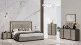 Noah luxury grey bedroom suite - full room setting, Sydney