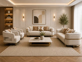 Fraser Modern Velvet Sofa Set Beige