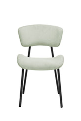 Dining Chair HDC243015 Beige with Grey Powder-Coated Legs