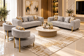 Nirvana Fabric Modern Sofa Set