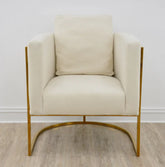 Rose Velvet Modern Stainless Steel Modern Dining Chair Gold Beige