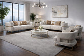 Fraser Modern Velvet Sofa Set Brown