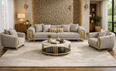 Romeo Luxury Modern Velvet Sofa Set