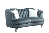 Serene Modern Velvet Grey Sofa