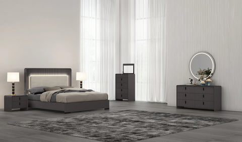 Monet Bedroom Suite Luxury Modern Graphite Matt Black