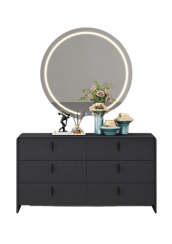 Monet Bedroom Suite Luxury Modern Graphite Matt Black