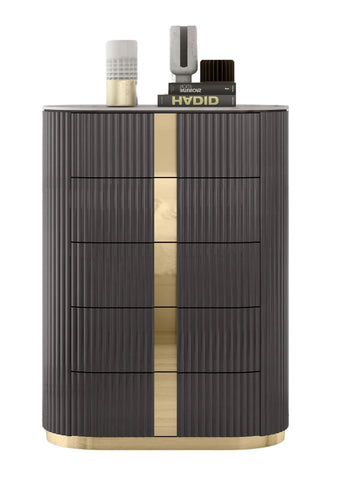 Juniper Bedroom Suite Luxury Modern Graphite Titanium Gold