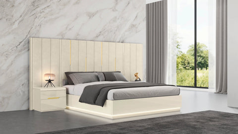 Finn Contemporary Bedroom Suite Graphite Gold