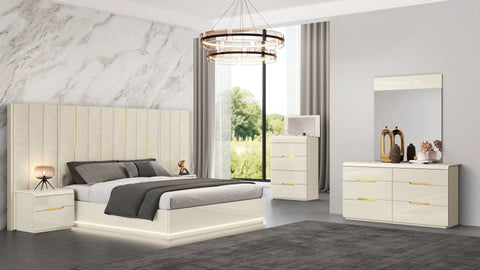 Finn Contemporary Bedroom Suite Graphite Gold