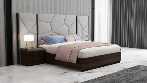 Tully Bedroom Suite Luxury Modern Queen Bed Matt Black