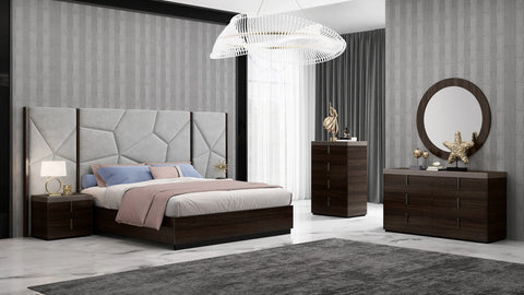 Tully Bedroom Suite Luxury Modern Queen Bed Matt Black