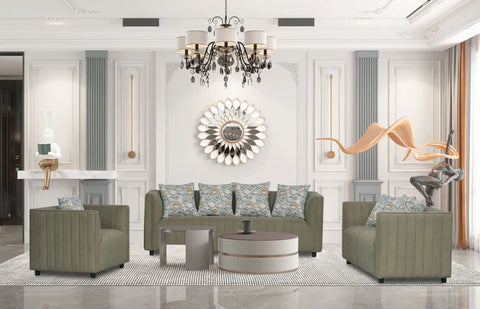 Lunar Modern Brown Sofa Stationary Loveseat 2 Seater