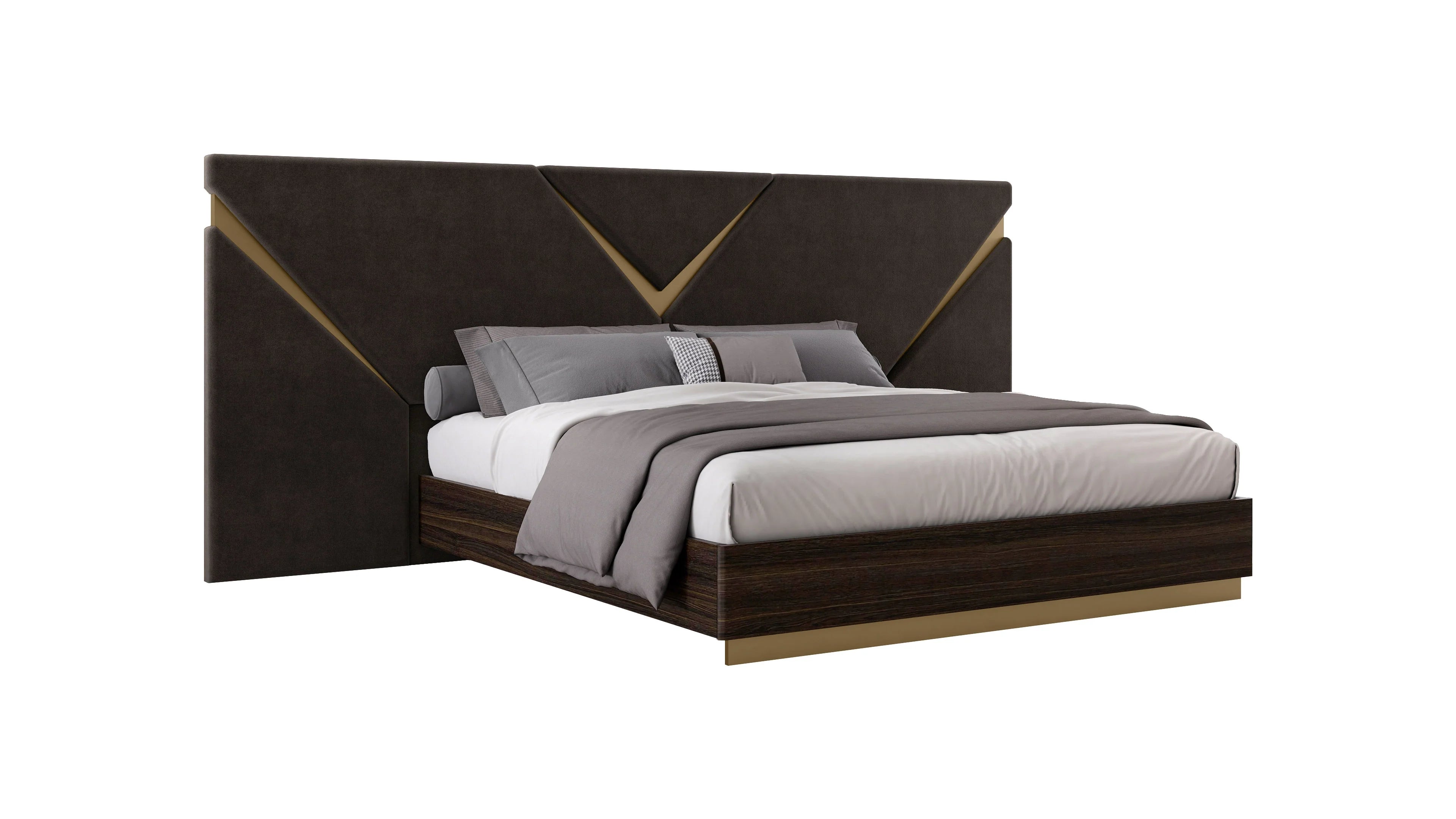 Elizabeth black oak bed frame close-up