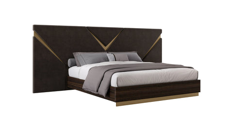 Elizabeth black oak bed frame close-up