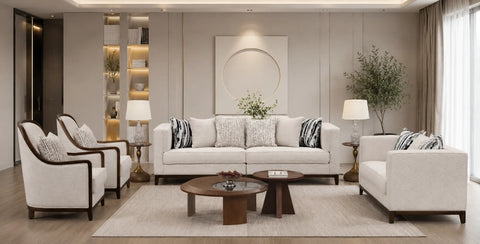 Archer Modern Fabric Sofa Set