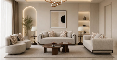 Belmont Modern Fabric Sofa Set