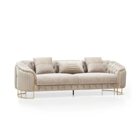 Royal Velvet Modern Sofa Set