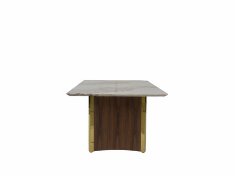 Laurent White Paper Marble Dining Table