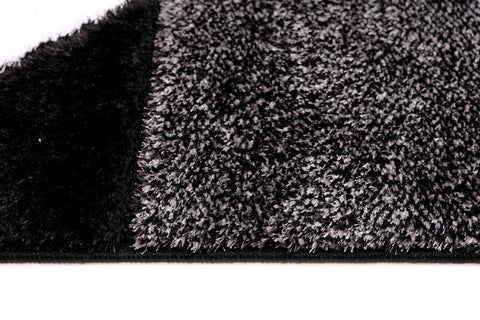 Rio Loop Hb78 Black Grey Modern Area Rug
