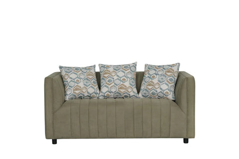 Lunar Modern Brown Sofa Stationary Loveseat 2 Seater