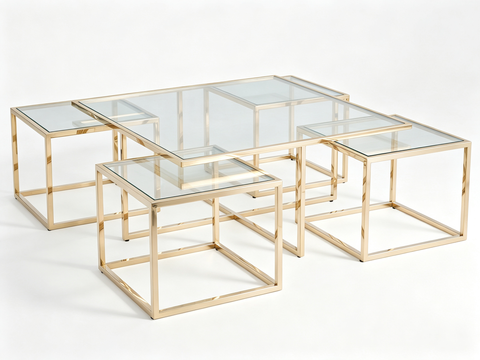 Cipher Coffee Table Tempered Clear Glass