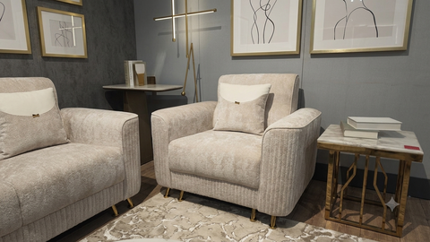 Torino Modern Fabric Sofa Set