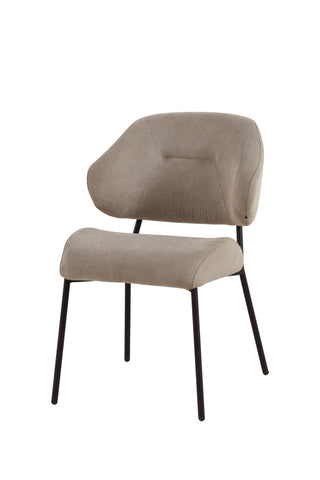 Dining Chair HDC233018 Carmel with Black Matt Powder-Coated Legs