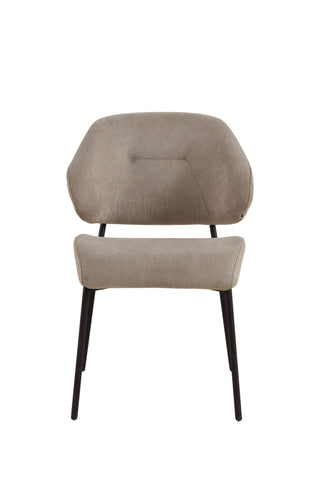 Dining Chair HDC233018 Carmel with Black Matt Powder-Coated Legs