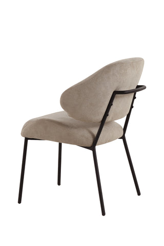 Dining Chair HDC233018 Carmel with Black Matt Powder-Coated Legs