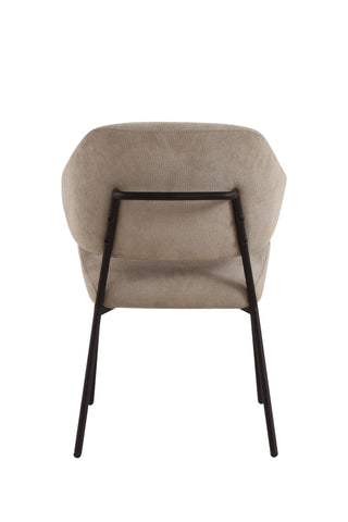 Dining Chair HDC233018 Carmel with Black Matt Powder-Coated Legs