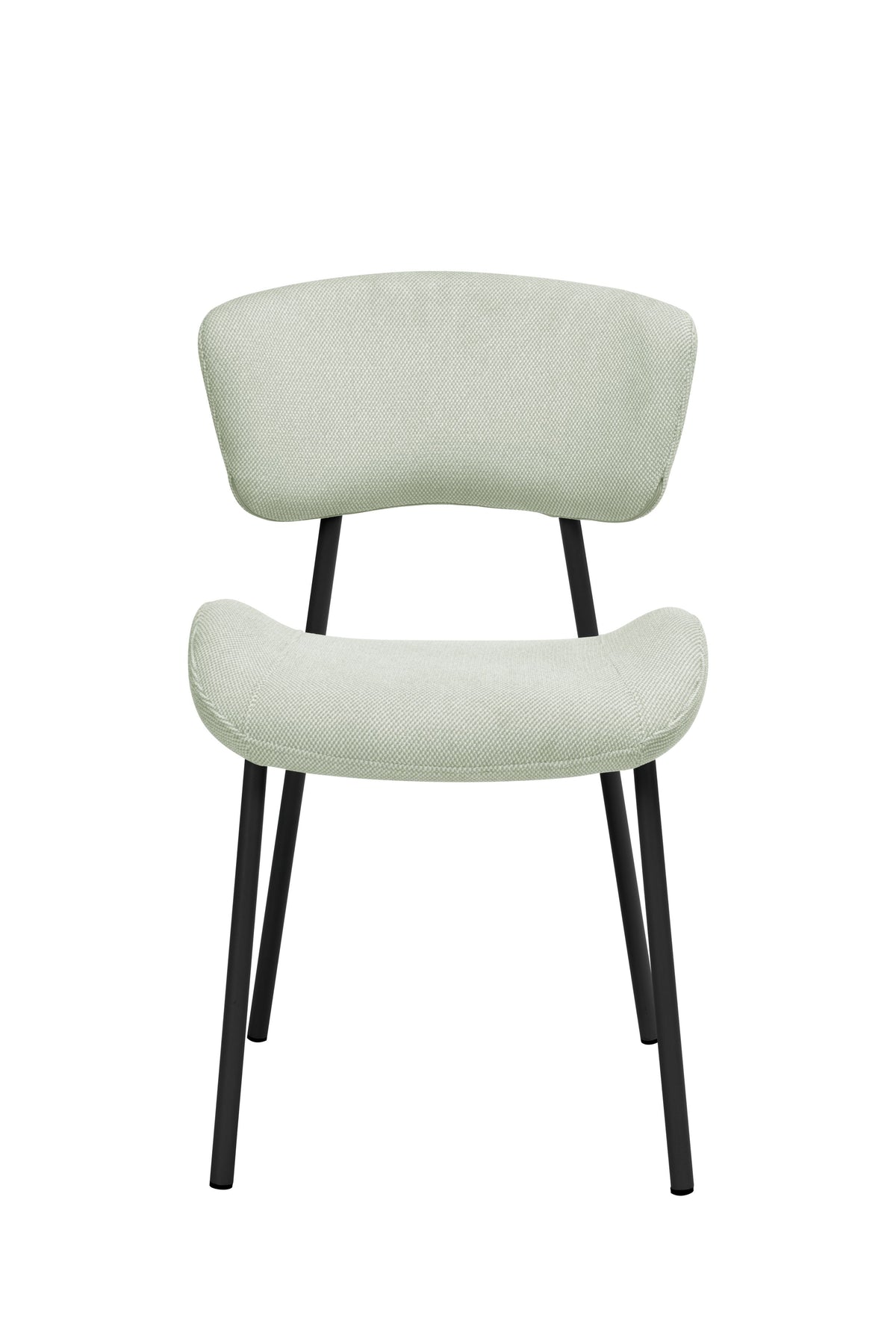 Dining Chair HDC243015 Beige with Grey Powder-Coated Legs