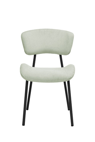 Dining Chair HDC243015 Beige with Grey Powder-Coated Legs