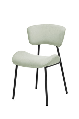 Dining Chair HDC243015 Beige with Grey Powder-Coated Legs