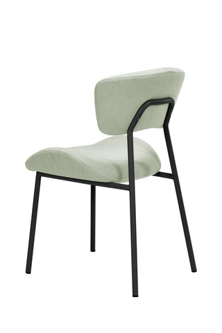 Dining Chair HDC243015 Beige with Grey Powder-Coated Legs