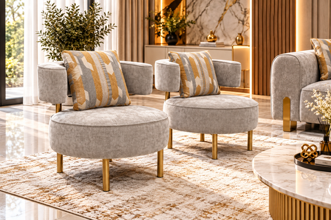 Nirvana Fabric Modern Sofa Set