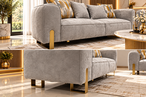 Nirvana Fabric Modern Sofa Set