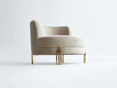 Arvo Velvet Modern Sofa Set Beige