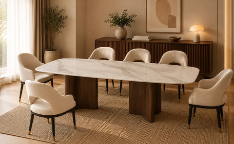 Phoenix Modern Dining Table White