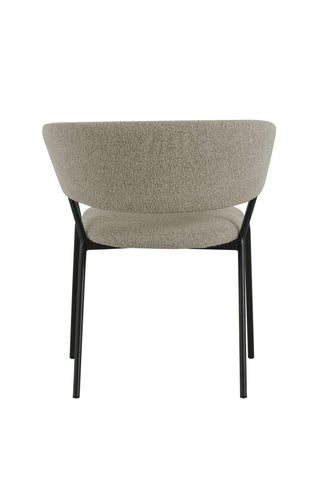 Ava Dining Chair UDC24004 Beige with Black Sanded Legs