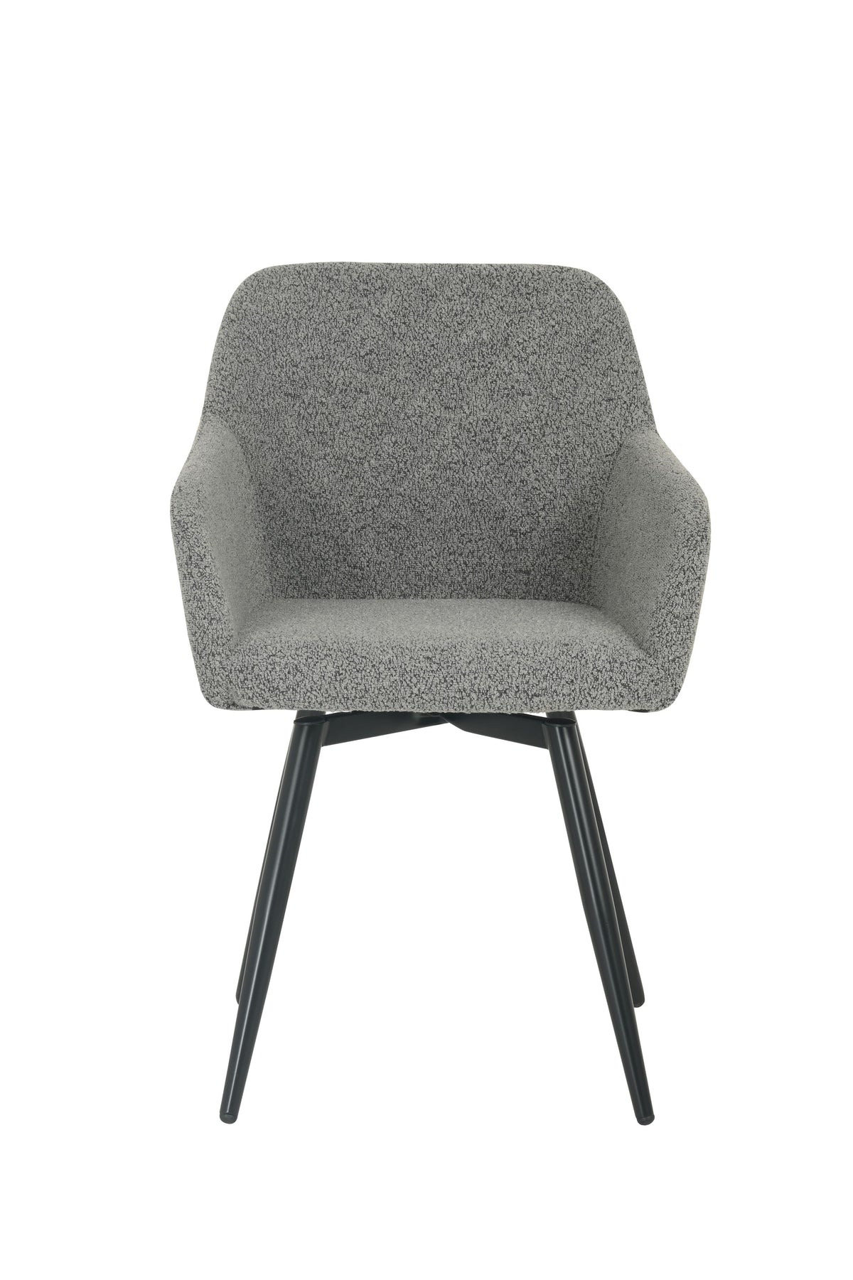 Dining Chair UDC8266 Grey with Diamond Stitching & Swivel Base