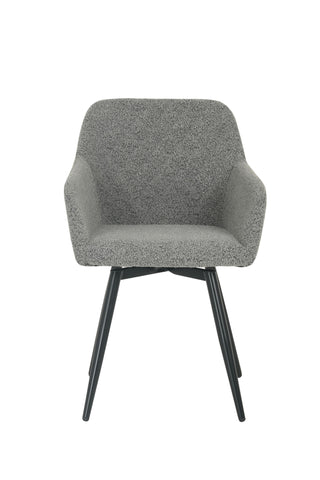 Dining Chair UDC8266 Grey with Diamond Stitching & Swivel Base