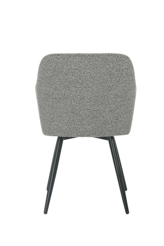 Dining Chair UDC8266 Grey with Diamond Stitching & Swivel Base