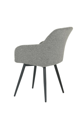 Dining Chair UDC8266 Grey with Diamond Stitching & Swivel Base