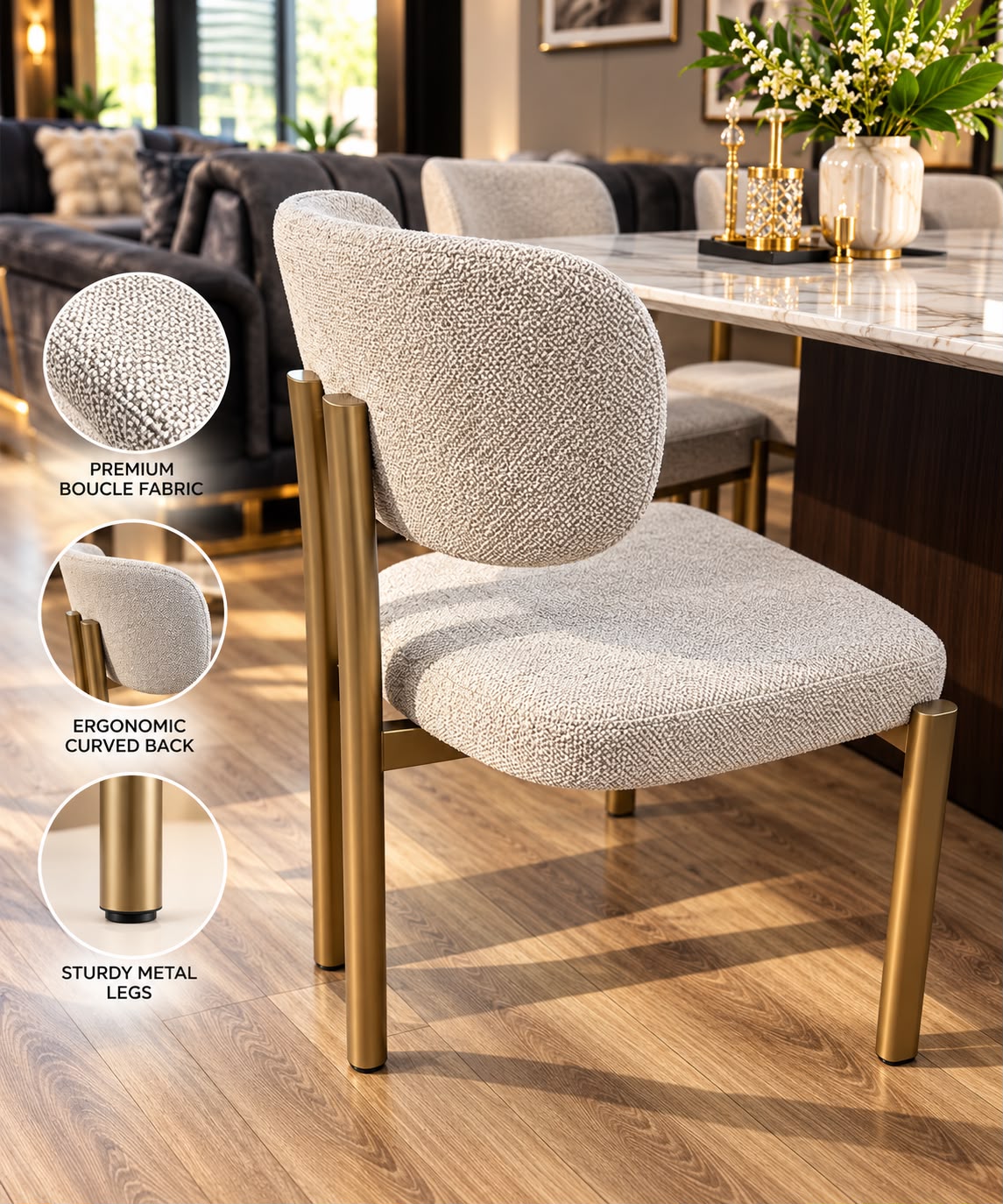 Gilded Aurora Dining Chair Fabric