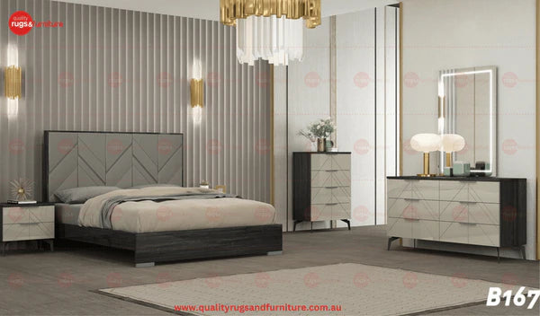 Eden Bedroom Suite Luxury Modern Grey Angley