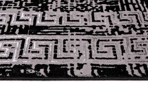 Marmaris E537B Black/V.Grey Modern Area Rug
