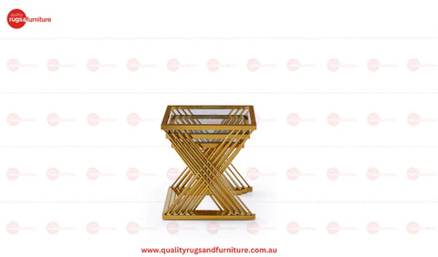 Orchid Set Of 3 Flower Table Stainless Steel Gold Base With Clear Glass Top