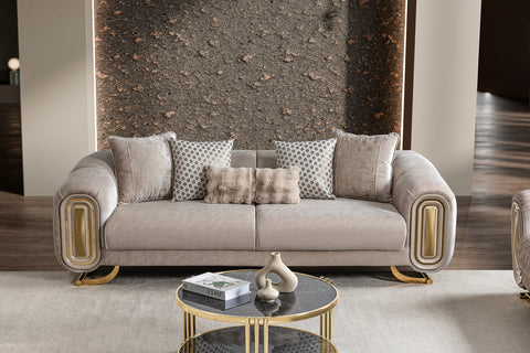 Romeo Luxury Modern Velvet Sofa Set
