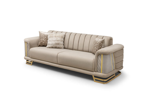 Nevada Luxury Modern Velvet Sofa Set