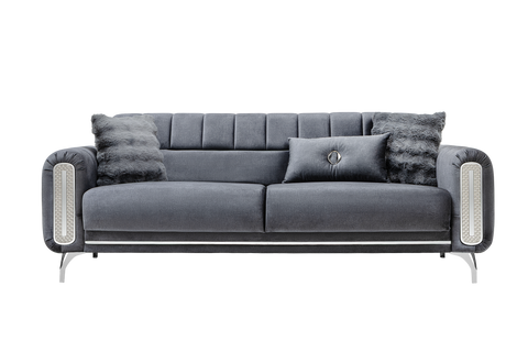 Dior Luxury Velvet Modern Sofa Dark Grey